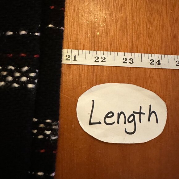 Ann Taylor Loft Black Plaid Wool-Blend Skirt Size 12 - Picture 4 of 6